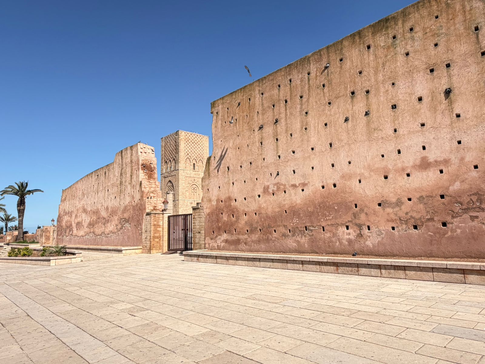Mauern des Hassan Turms in Rabat